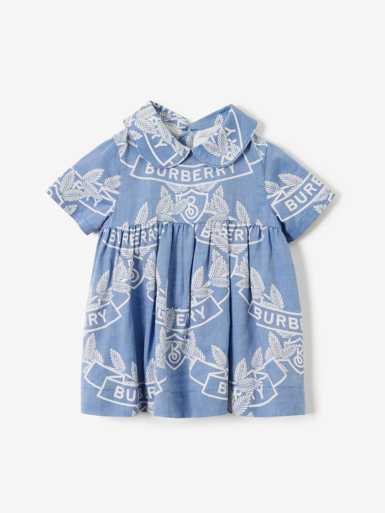 Oak Leaf Crest Cotton Dress with Bloomers