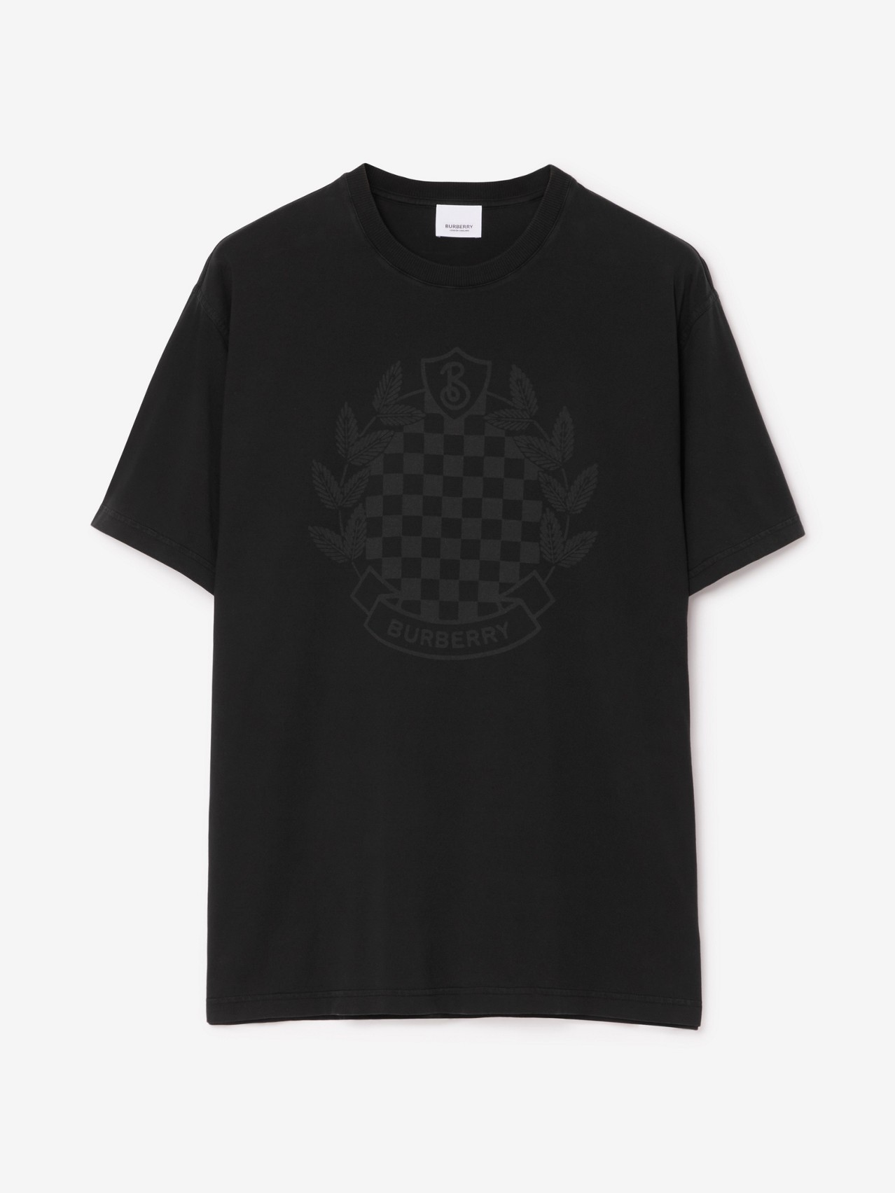 Chequered Crest Cotton T-shirt