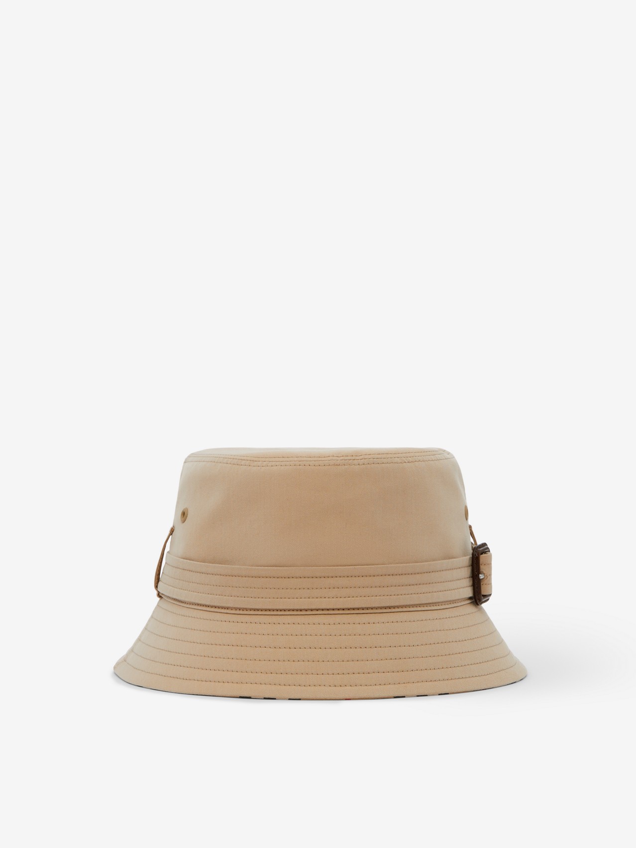 Cotton Gabardine Belted Bucket Hat