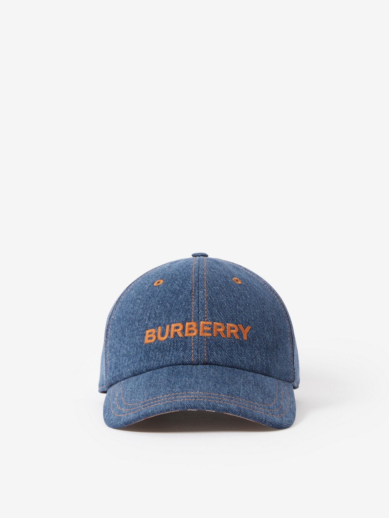 Embroidered Logo Denim Baseball Cap