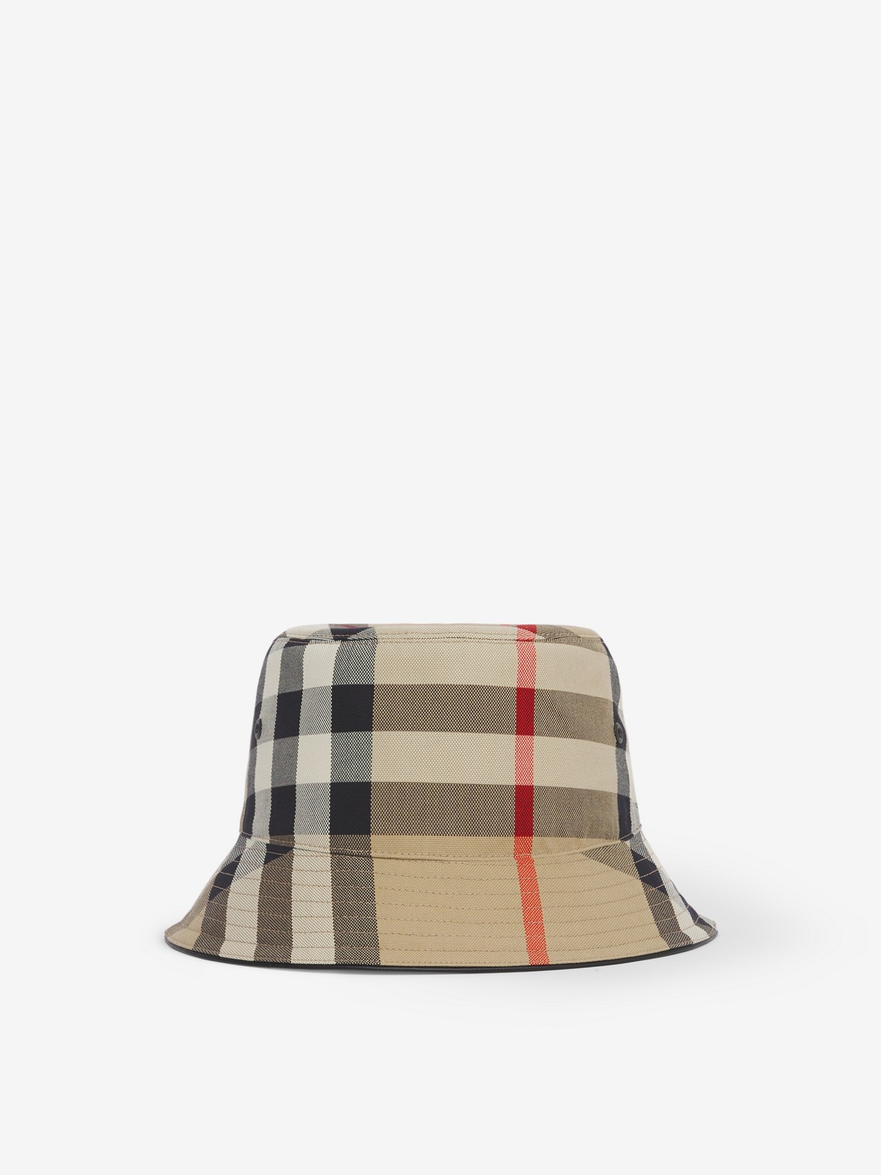 Exaggerated Check Cotton Bucket Hat