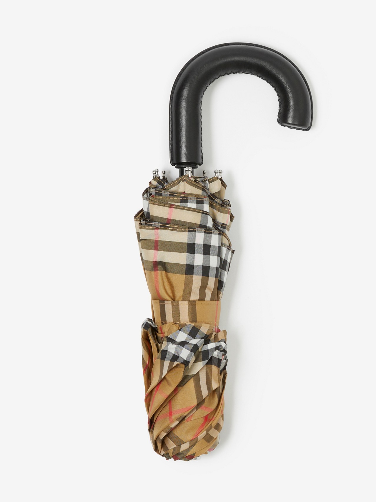 Vintage Check Folding Umbrella